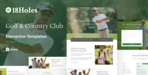 18Holes - Golf & Country Club Website Elementor Template Kit