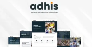 Adhis - Construction Elementor Template Kit