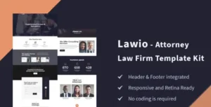 Lawio - Attorney Law Firm Elementor Template Kit
