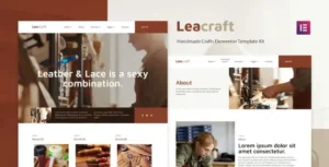 Leacraft - Handmade Crafts Elementor Template Kit