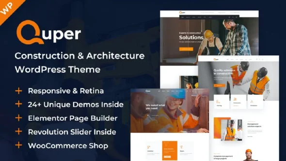 Quper  Construction and Architecture WordPress Theme