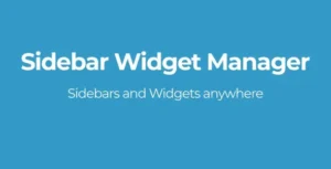 Sidebar Widget Manager