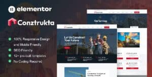 Conztrukta - Construction Service Elementor Template Kit